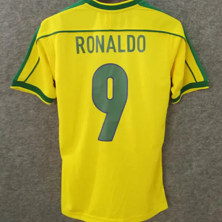 1998 Brazil Home Yellow Retro Player Version Soccer Jersey 球员版 Detail 2