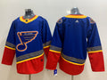 Men's St. Louis Blues Blue Premier Breakaway Heritage Blank Jerseys