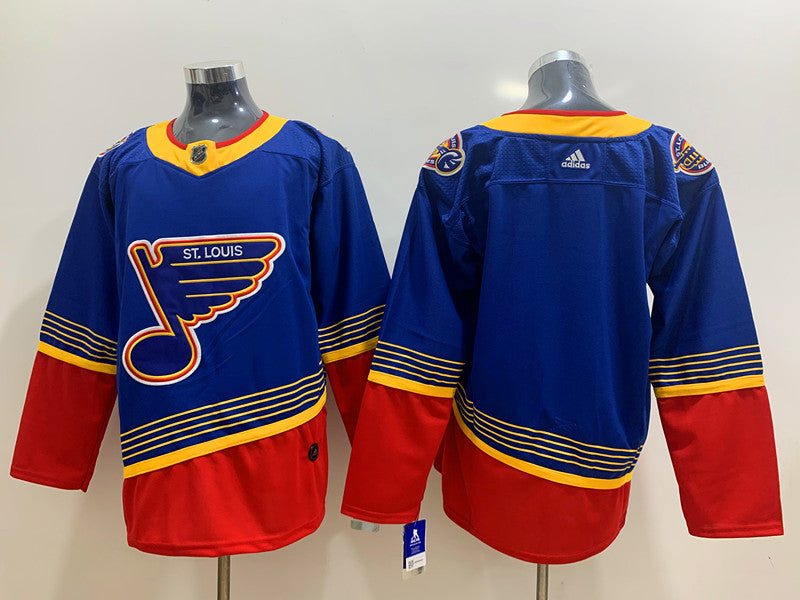 Men's St. Louis Blues Blue Premier Breakaway Heritage Blank Jerseys