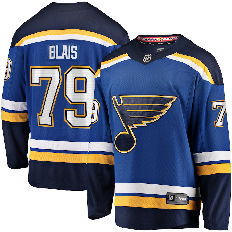 Men's St. Louis Blues Sammy Blais #79 Blue Home Breakaway Jerseys