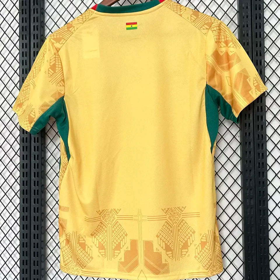 2026/27 Ghana Away Yellow Fans Soccer Jersey Back