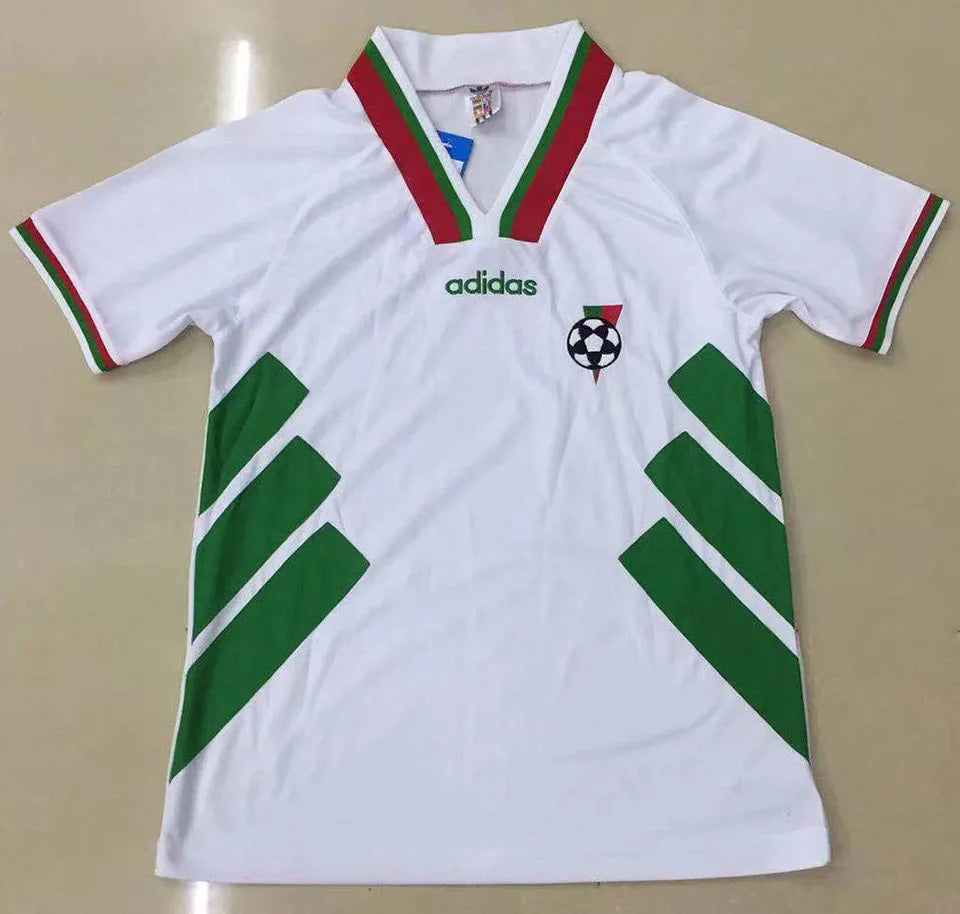 1994 Bulgaria Home White Retro Soccer Jersey Back