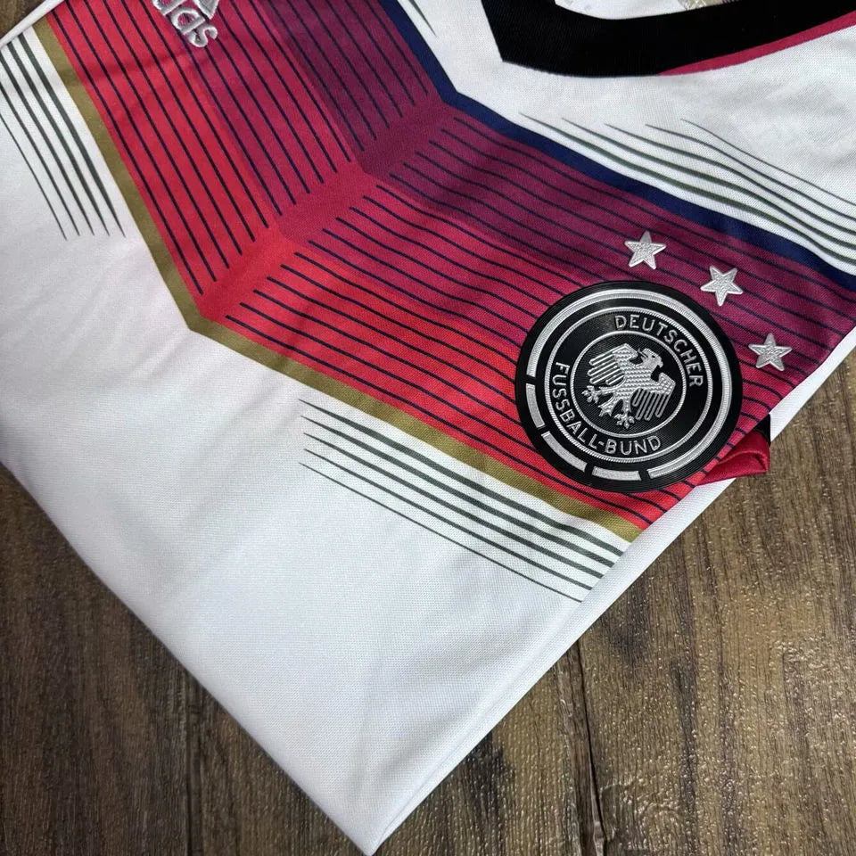 2014 Germany Home White Retro Fans Soccer Jersey 3 Start 三星 Detail 4