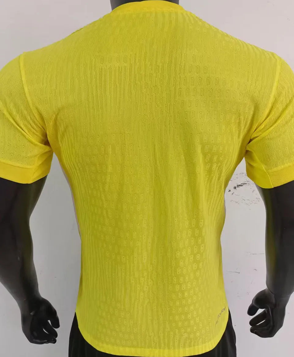 2025 France Yellow GK Player Version Soccer Jersey Back