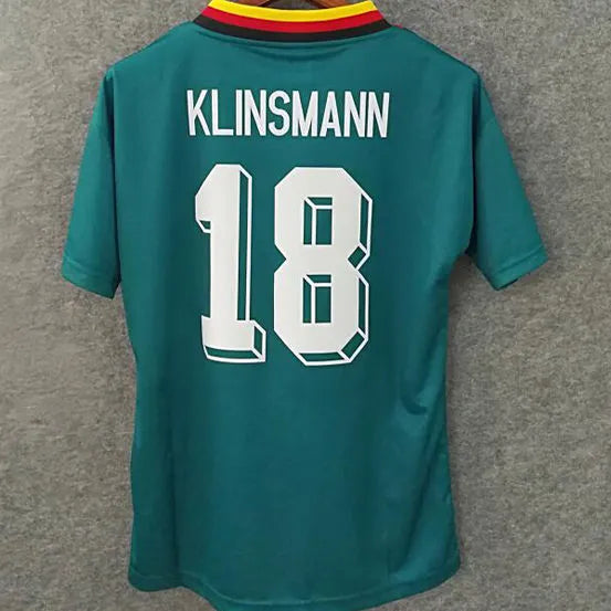 1994 Germany Away Green Retro Soccer Jersey Detail 1