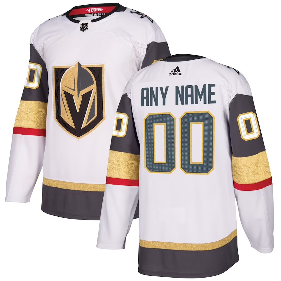 Men's Vegas Golden Knights White Away Authentic Custom Jerseys