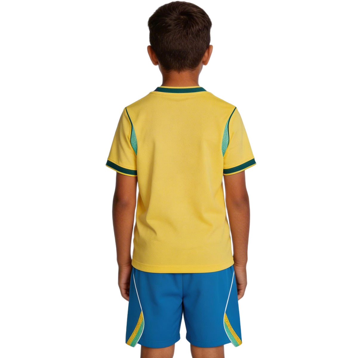 Kids Brazil Home Jersey Kit World Cup 2026 Back