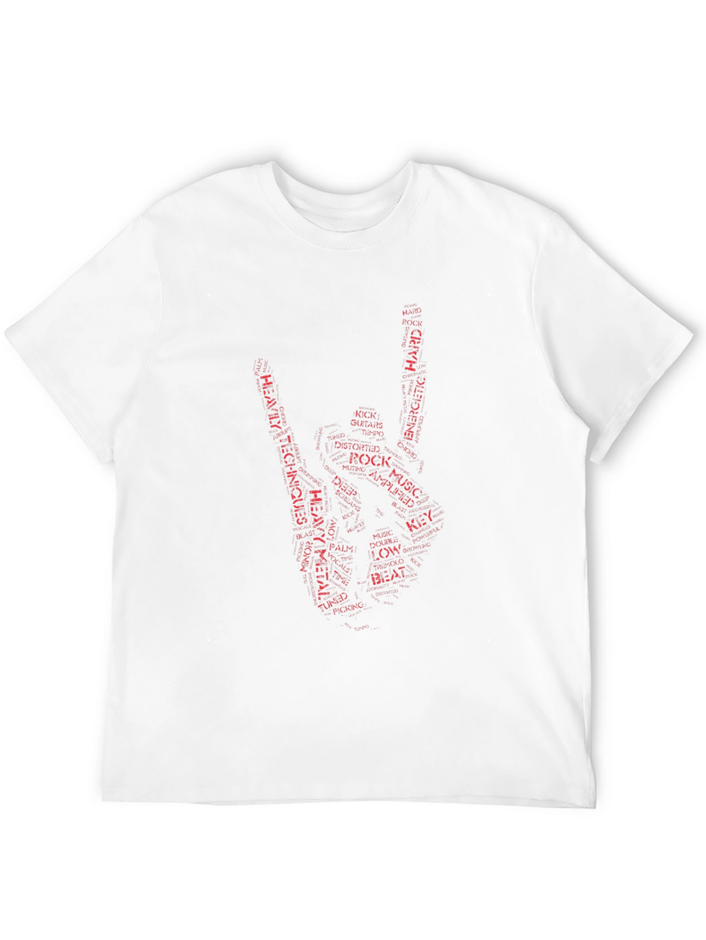 Rock Music Word Art T-Shirt