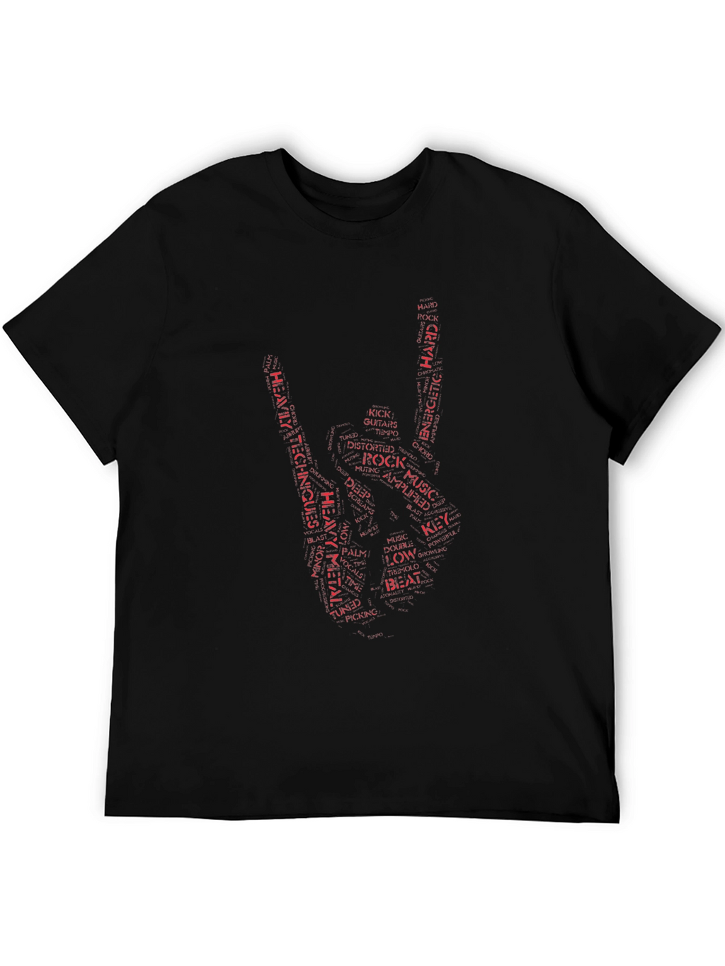 Rock Music Word Art T-Shirt