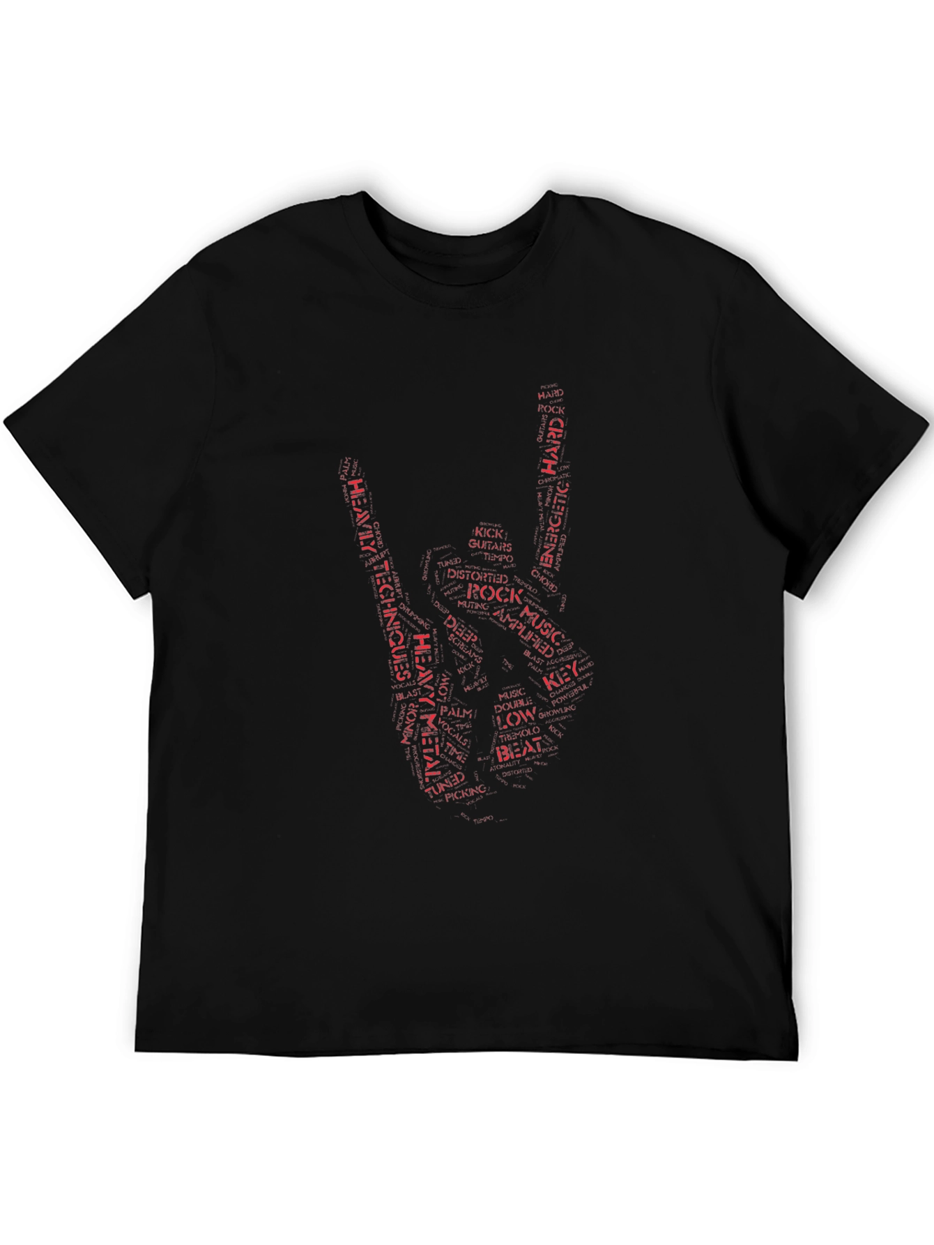 Rock Music Word Art T-Shirt