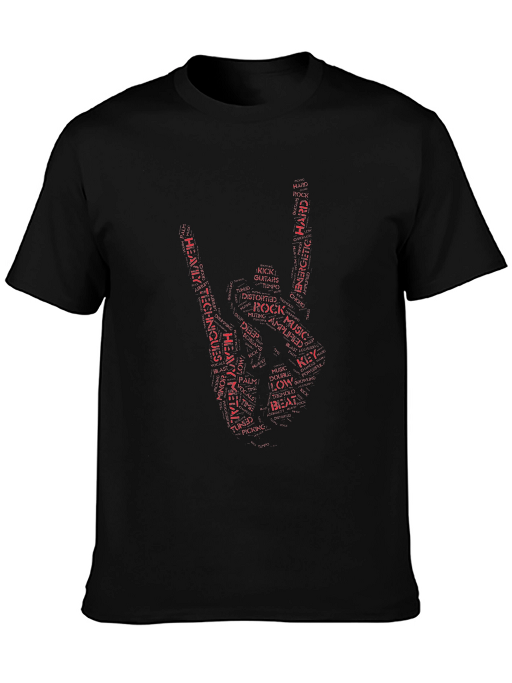 Rock Music Word Art T-Shirt