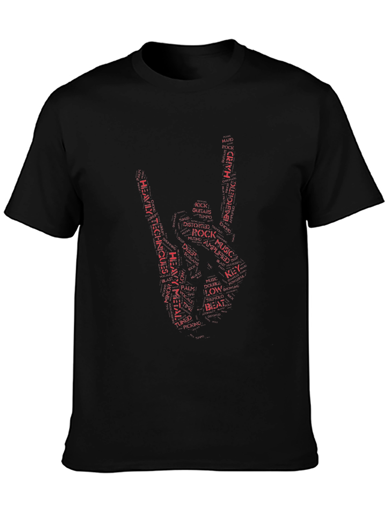 Rock Music Word Art T-Shirt