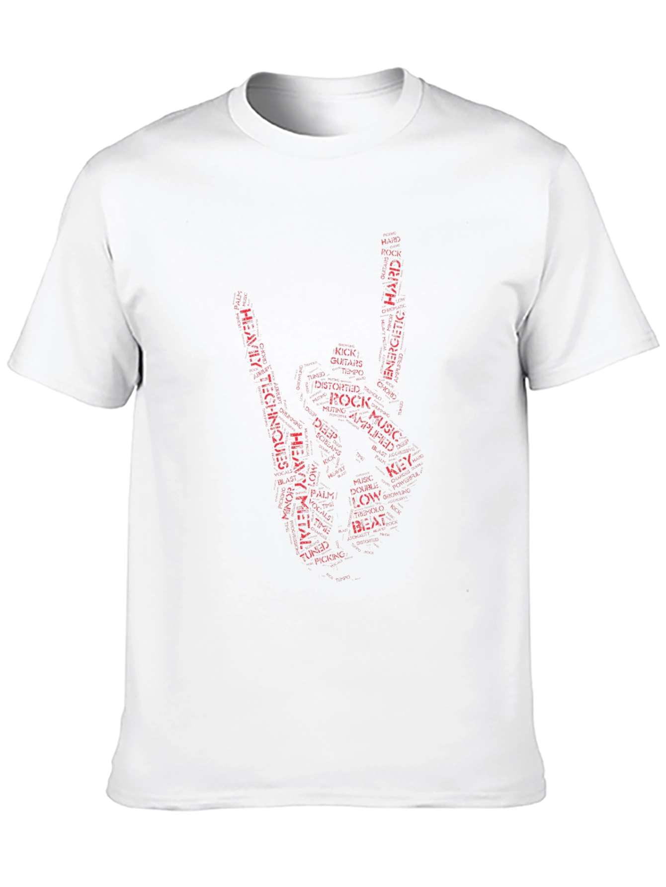Rock Music Word Art T-Shirt