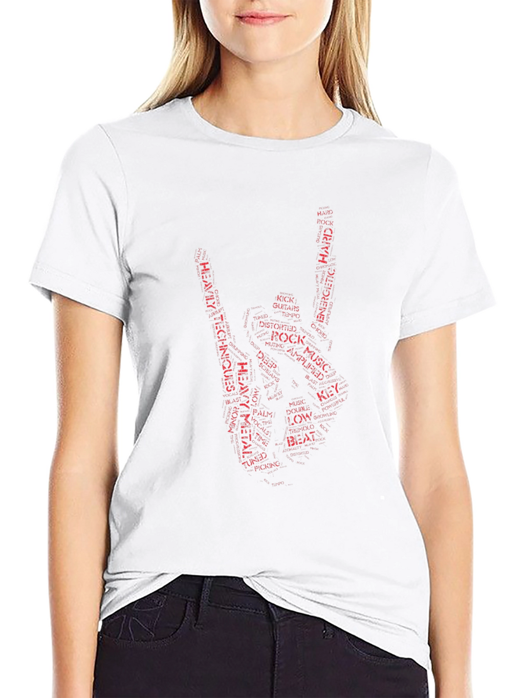 Rock Music Word Art T-Shirt