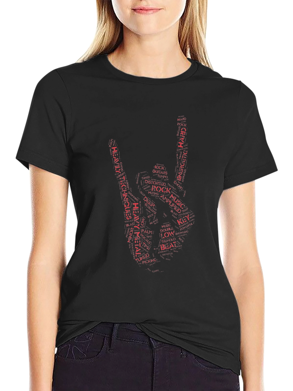 Rock Music Word Art T-Shirt