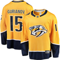 Men's Nashville Predators Denis Gurianov #15 Gold Home Breakaway Jerseys