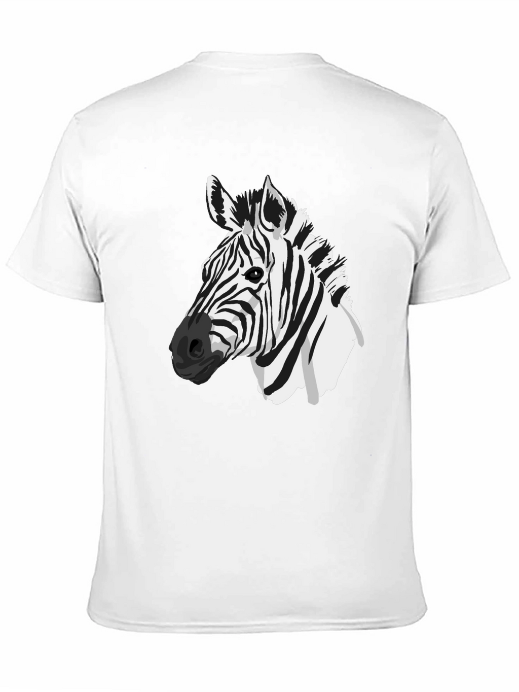 Zebra Graphic Tee - Black Cotton Animal Print Shirt