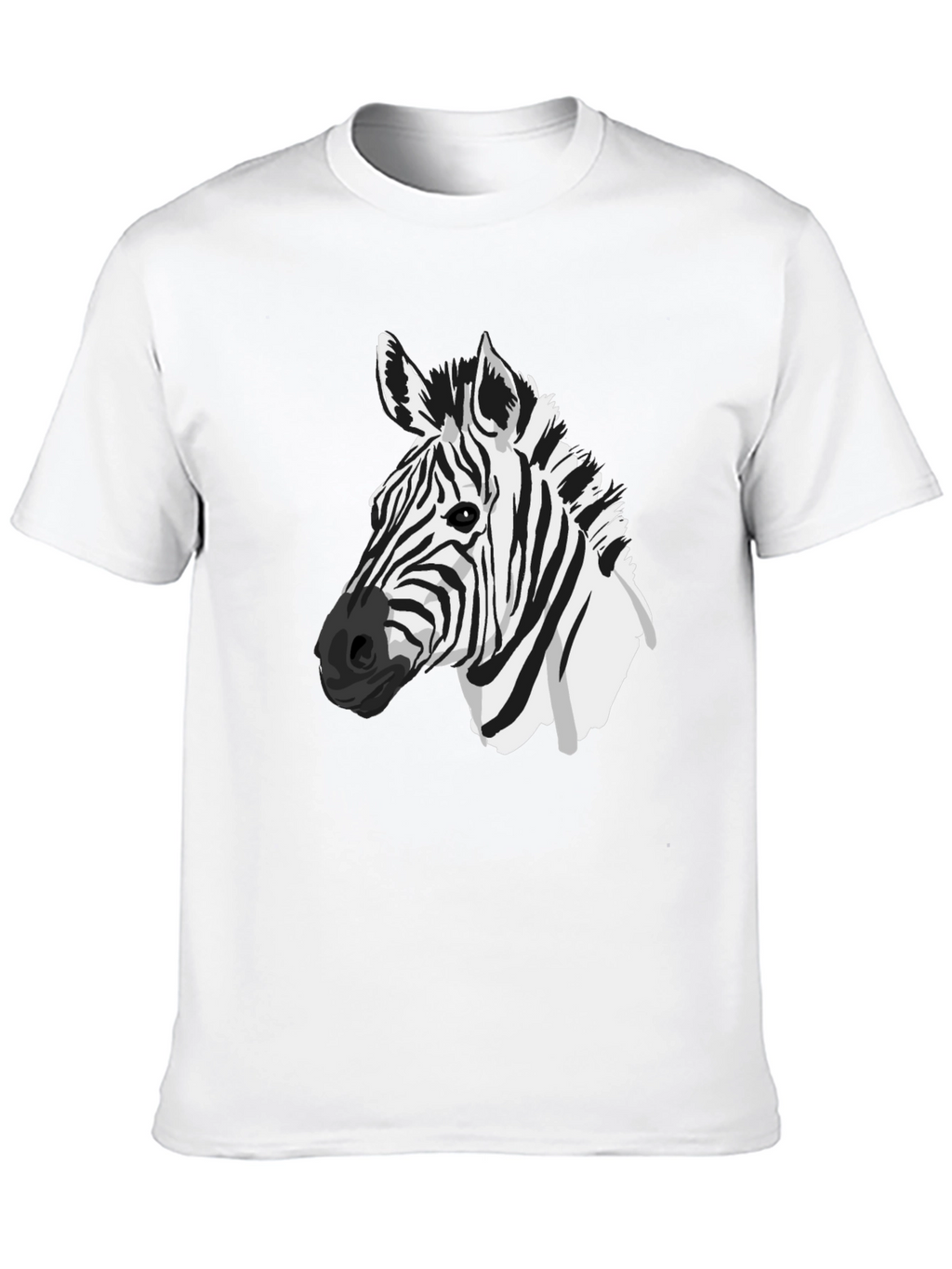 Zebra Graphic Tee - Black Cotton Animal Print Shirt