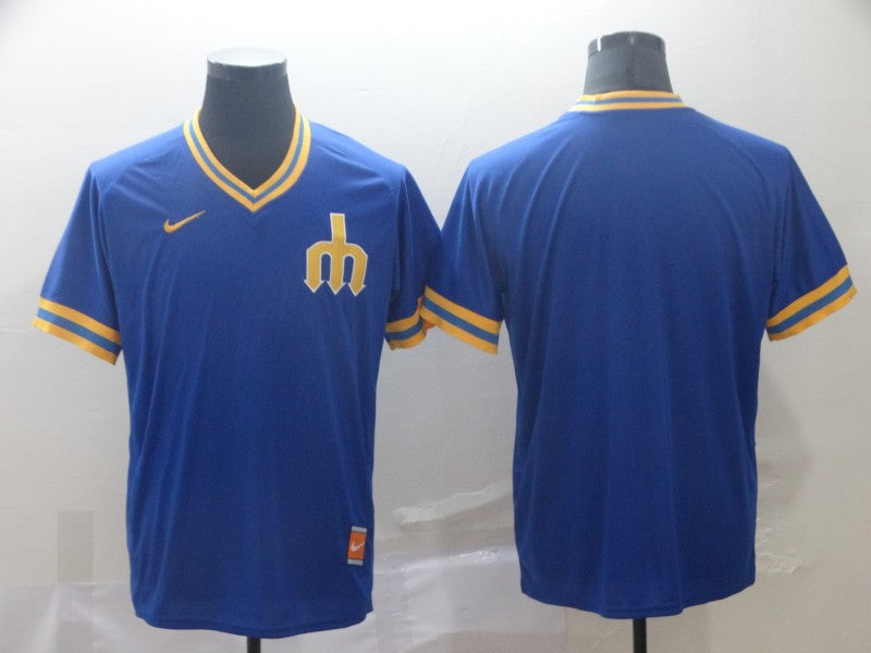 Men's Seattle Mariners Blue Replica Blank Jerseys