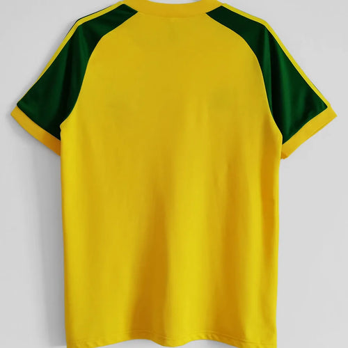1982 Wales Away Yellow Retro Soccer Jersey Back