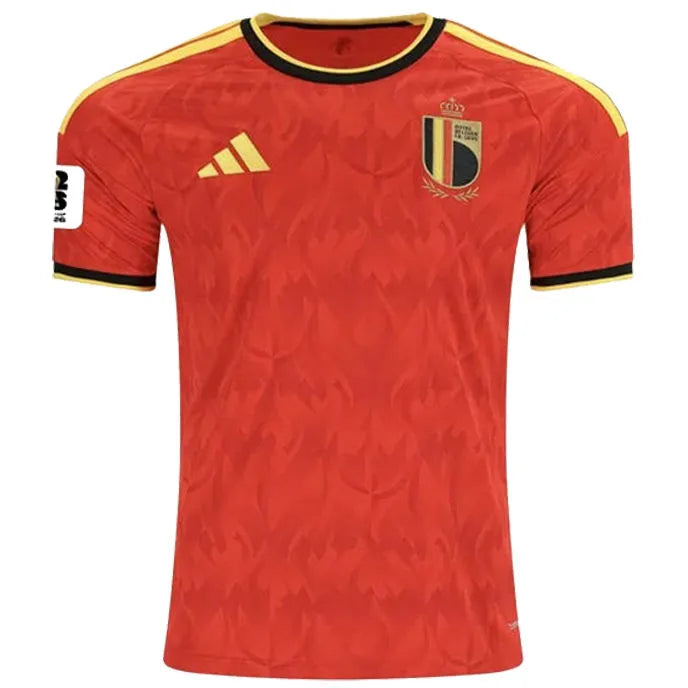 2026/27 Belgium 1:1 Quality Home Red Fans Soccer Jersey (Have Right Patch 有右臂章 白底黑字） Front