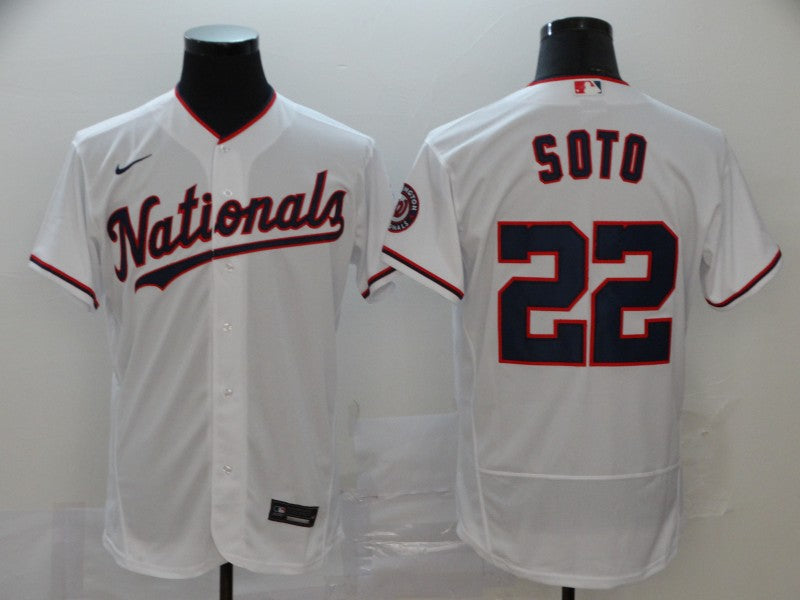Men's Washington Nationals Juan Soto #22 White Alternate Game Jerseys