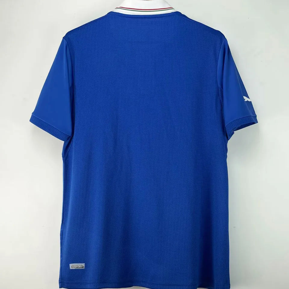 2012 Italy Home Blue Retro Soccer Jersey Back