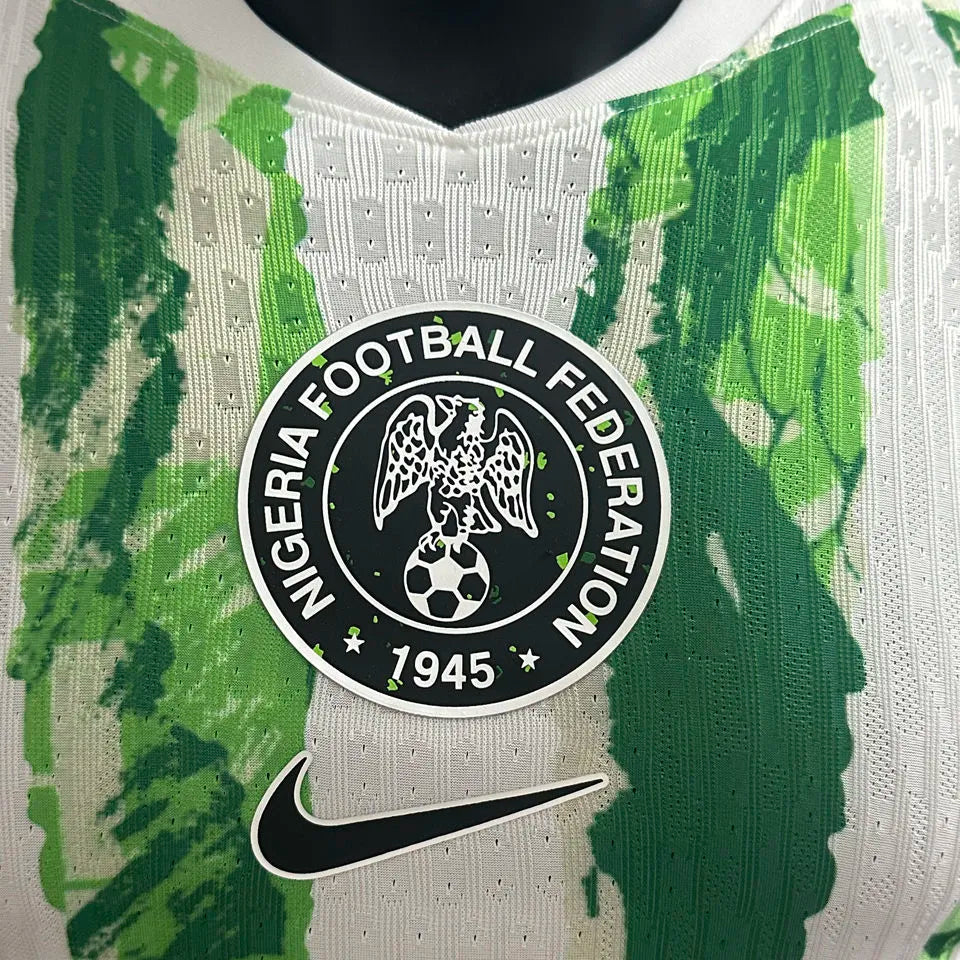 2025/26 Nigeria Home Player Version Soccer Jersey Detail 1
