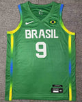 2024 Brazil Team HUERTAS #9 Green Jersey Front