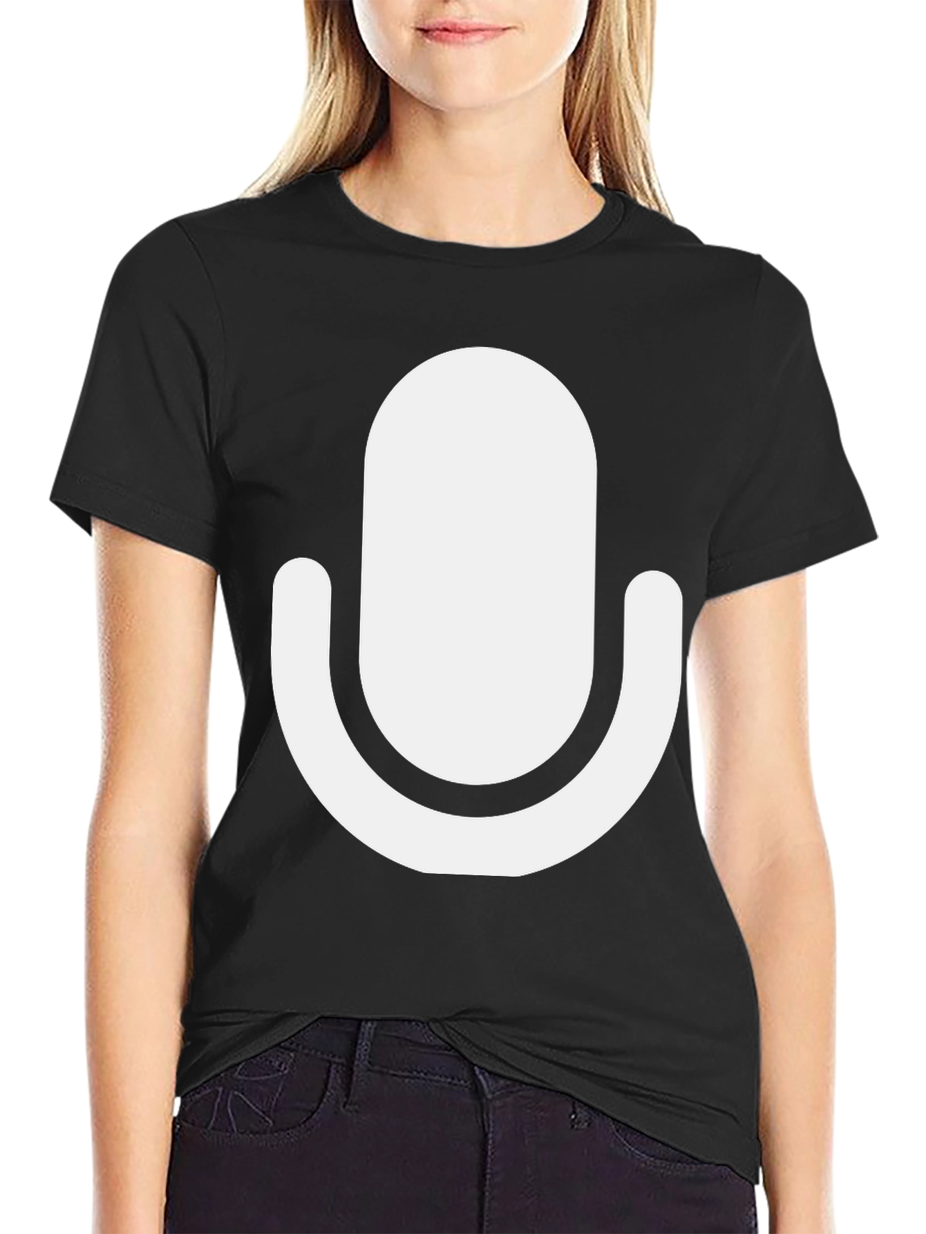 Retro Mic Black T-Shirt