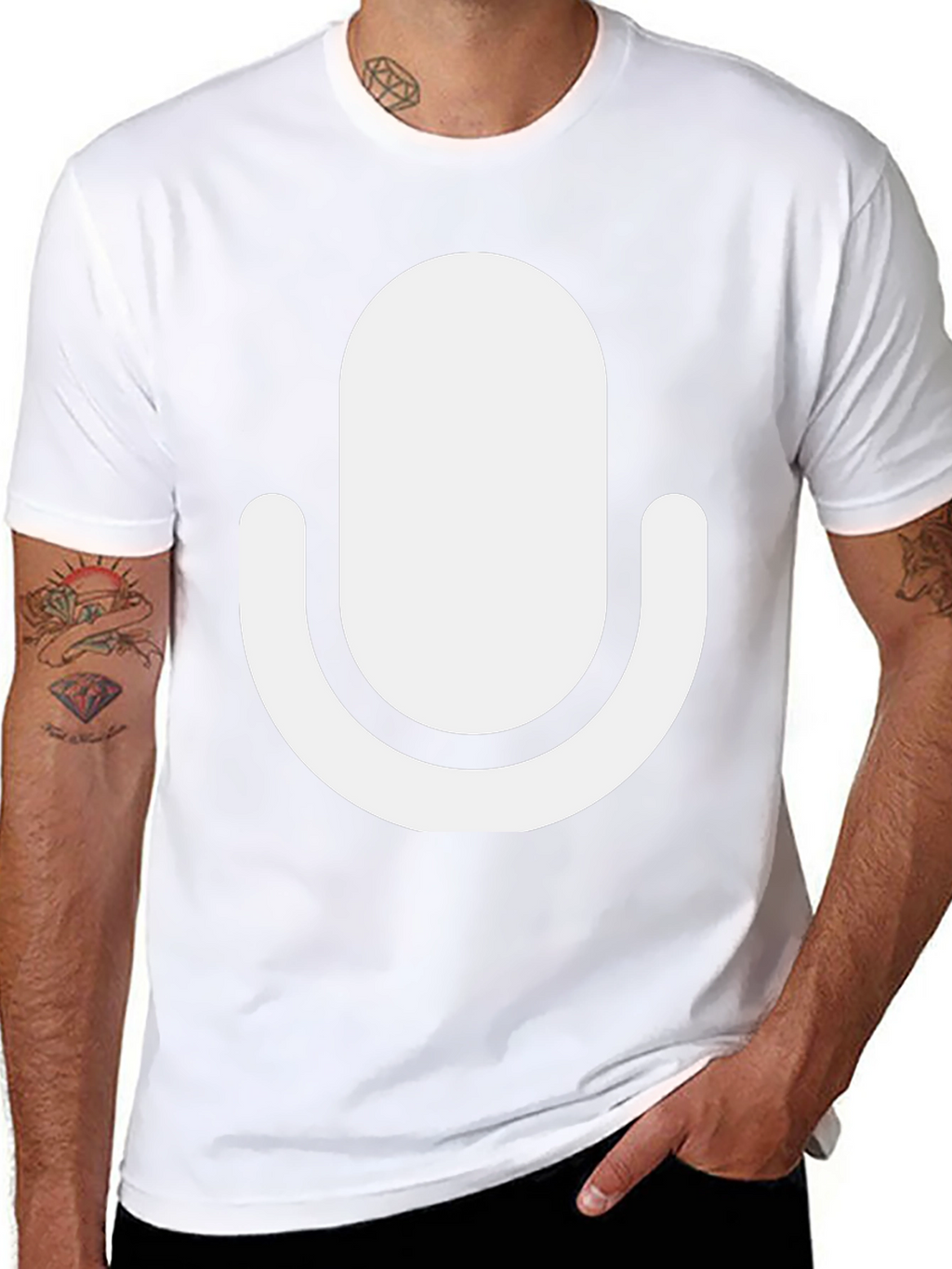 Retro Mic Black T-Shirt