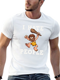 I Hate People Graphic Tee - Caveman Humor