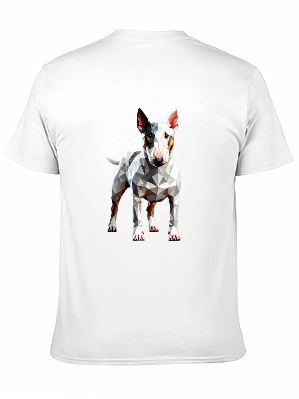Geometric Bull Terrier Graphic Tee - Mens Black T-Shirt
