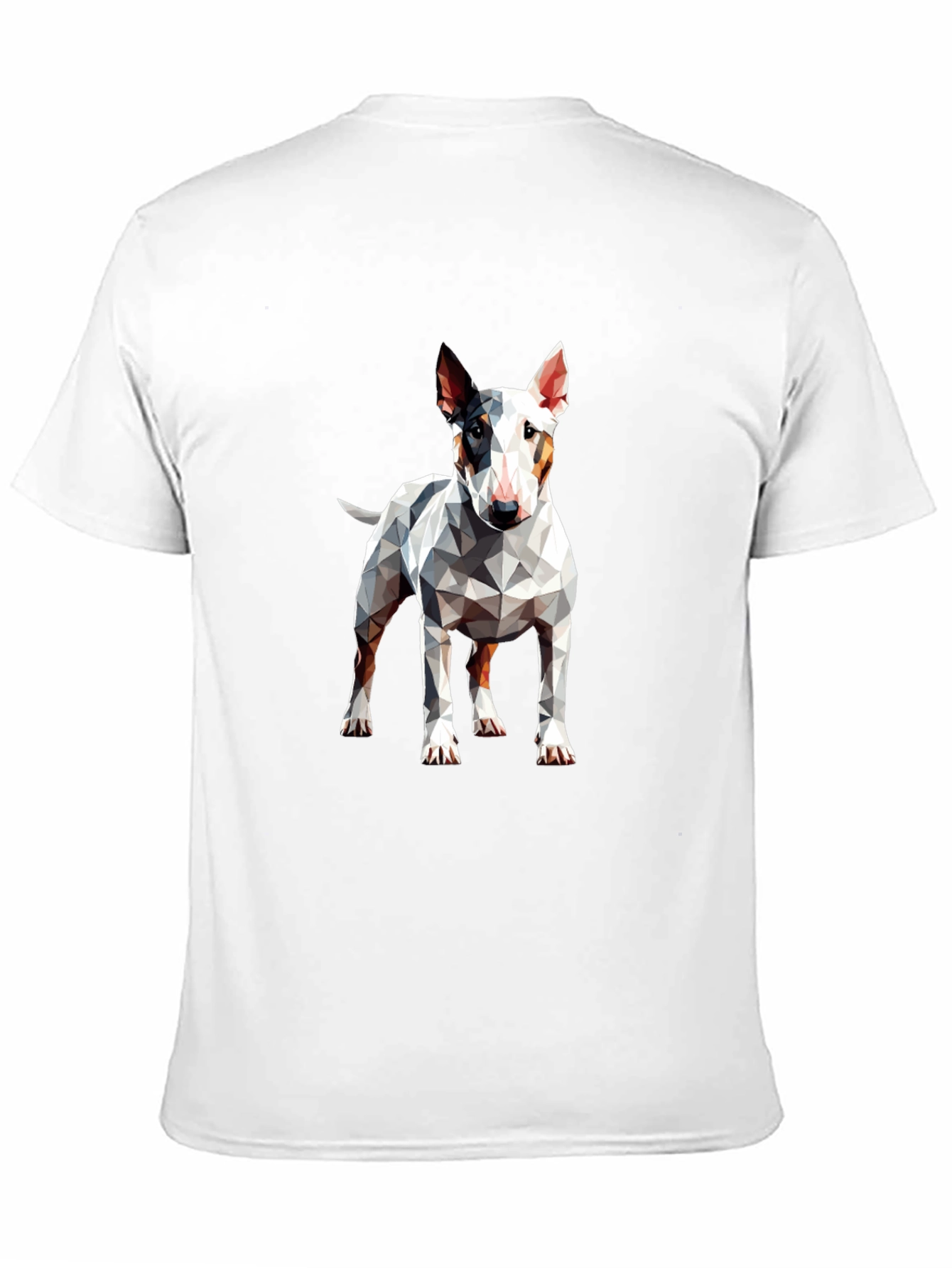 Geometric Bull Terrier Graphic Tee - Mens Black T-Shirt