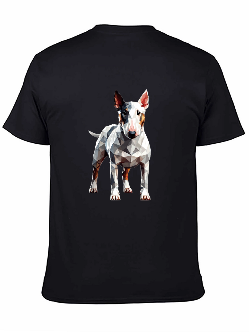 Geometric Bull Terrier Graphic Tee - Mens Black T-Shirt