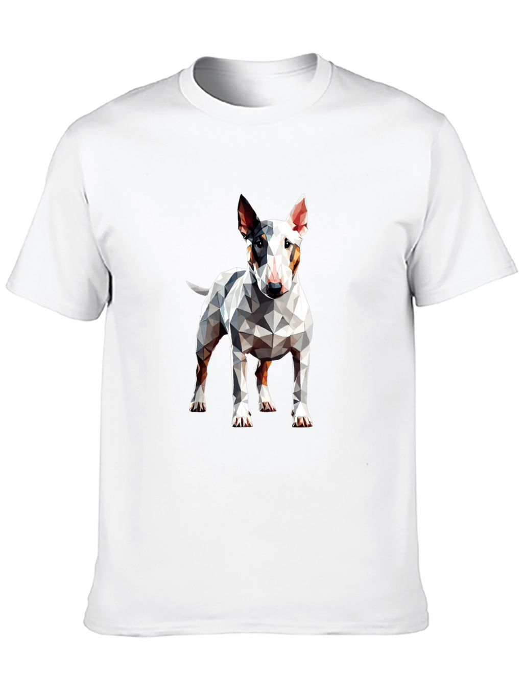 Geometric Bull Terrier Graphic Tee - Mens Black T-Shirt