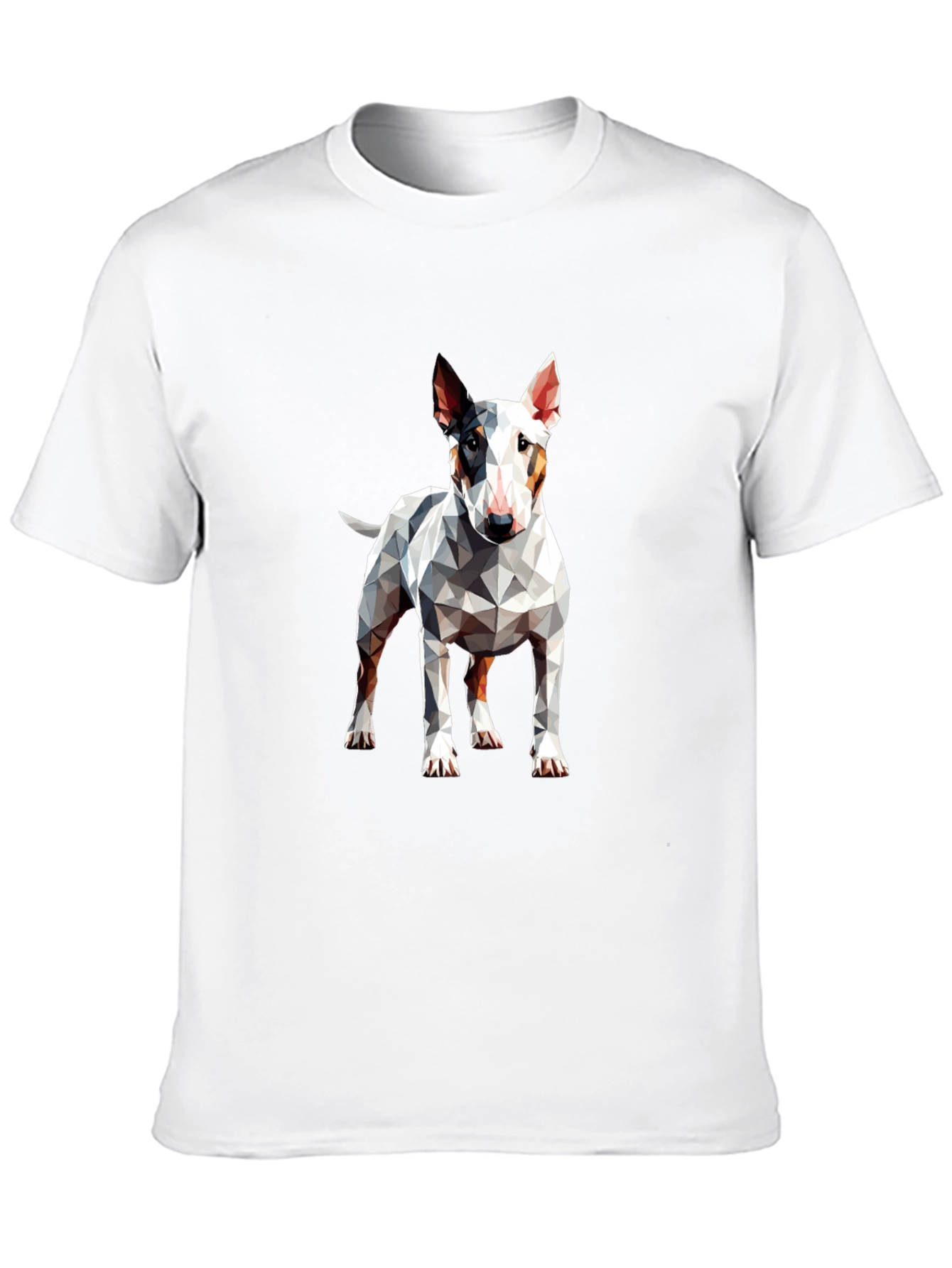 Geometric Bull Terrier Graphic Tee - Mens Black T-Shirt