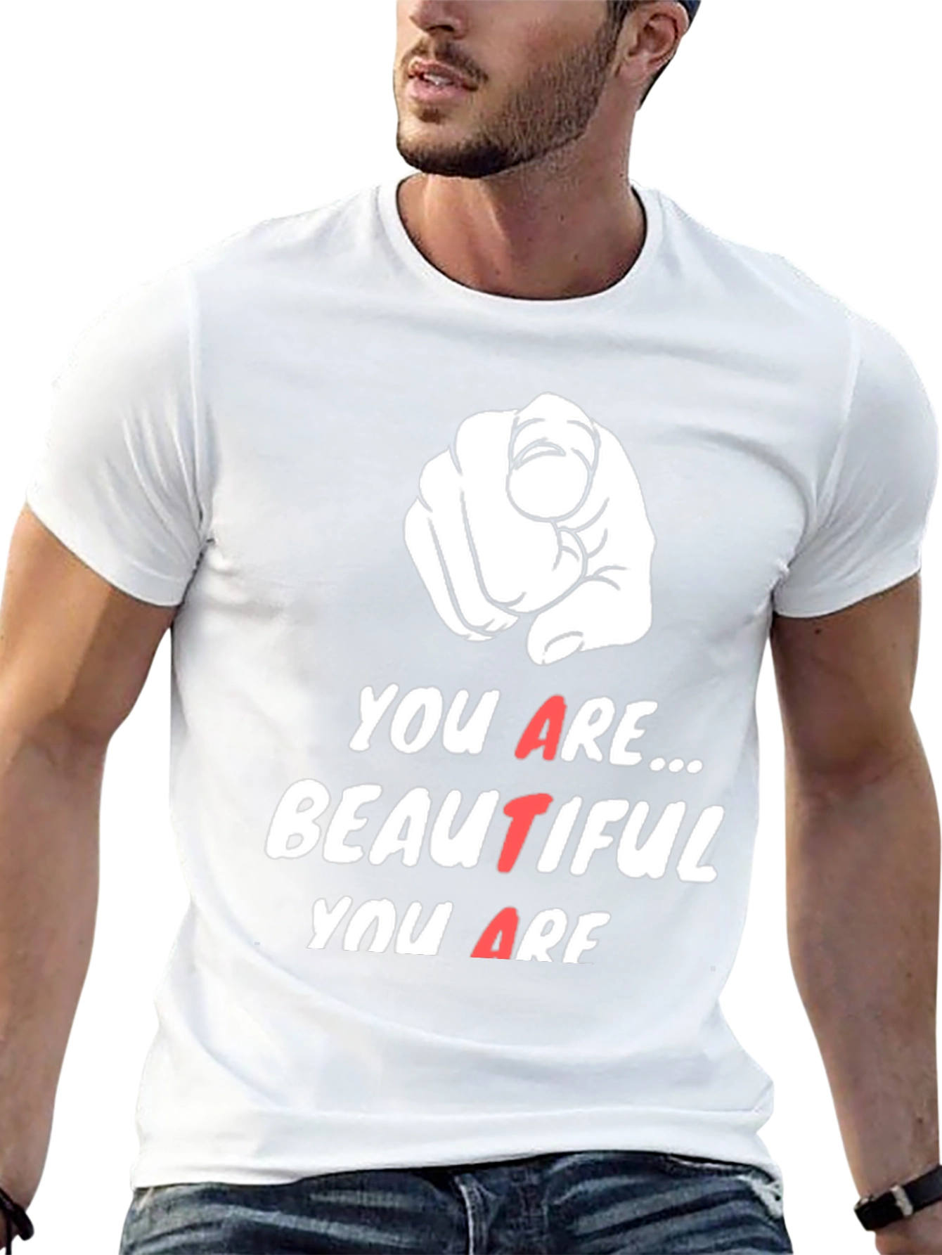 You Are Beautiful T-Shirt - Black Graphic Tee