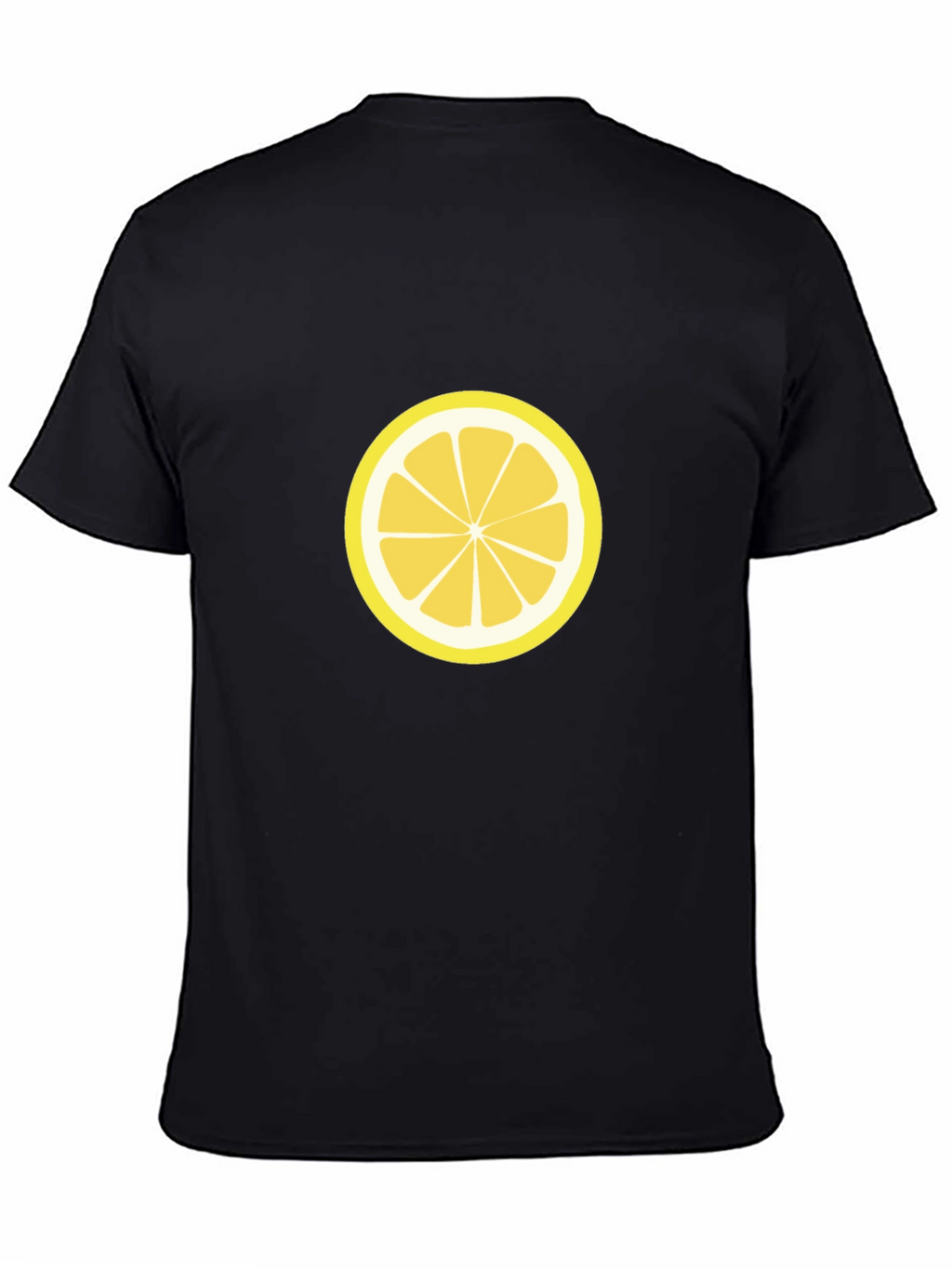 Lemon Slice Graphic Tee - Black Cotton T-Shirt
