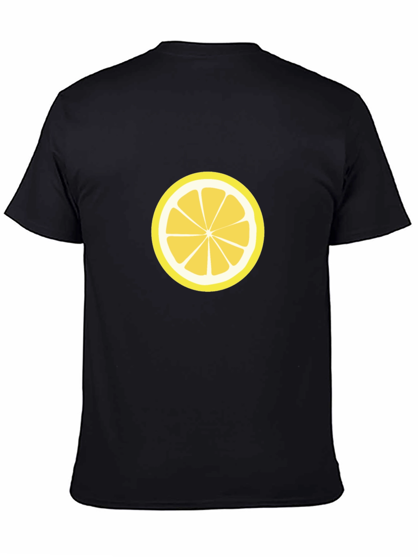 Lemon Slice Graphic Tee - Black Cotton T-Shirt
