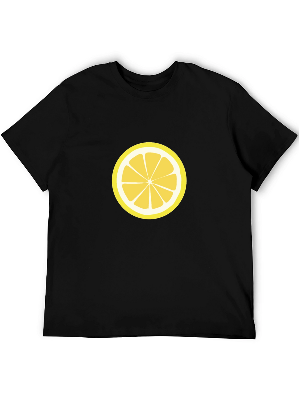 Lemon Slice Graphic Tee - Black Cotton T-Shirt