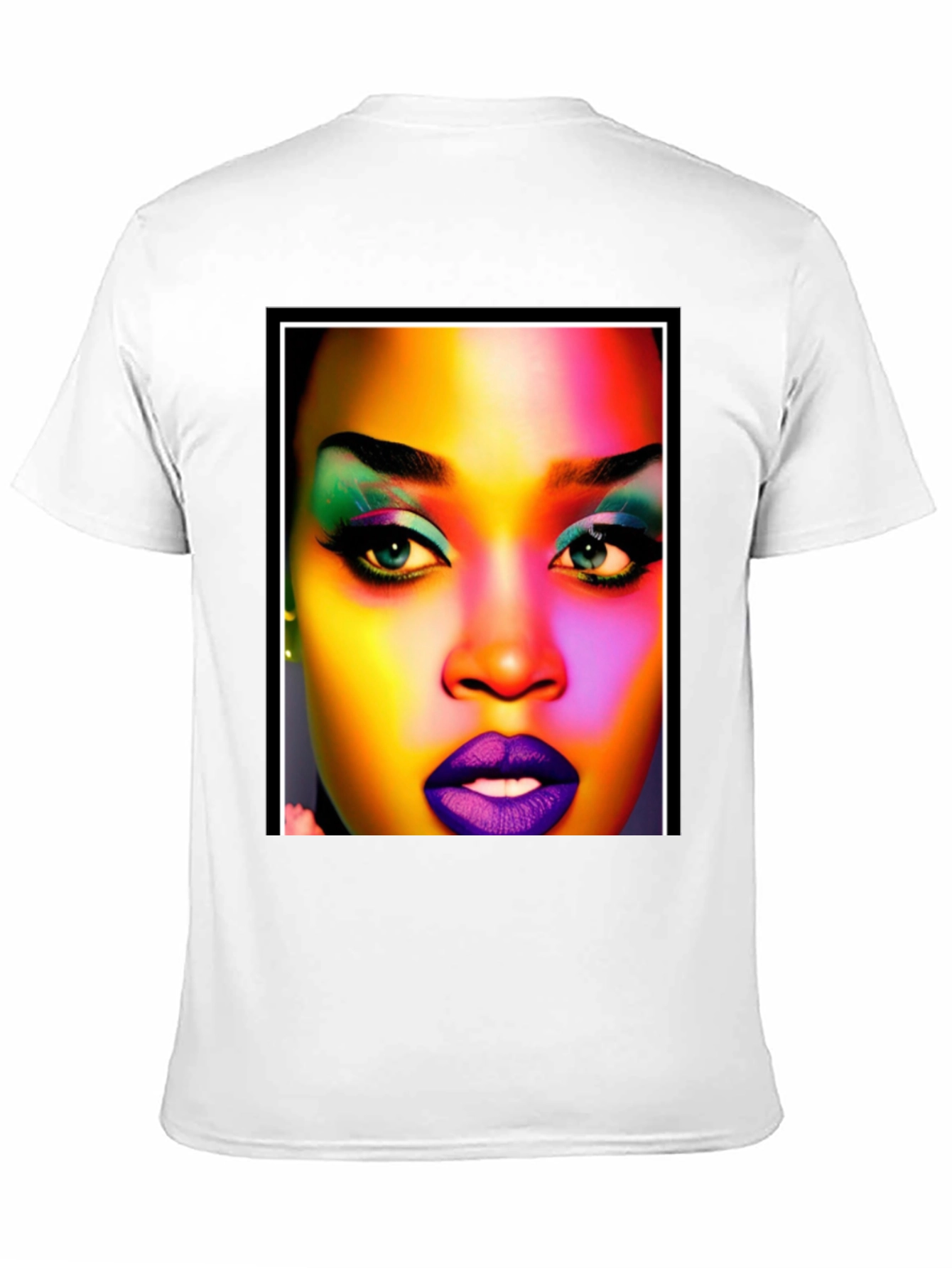 Vibrant Face Graphic Tee - Bold & Colorful