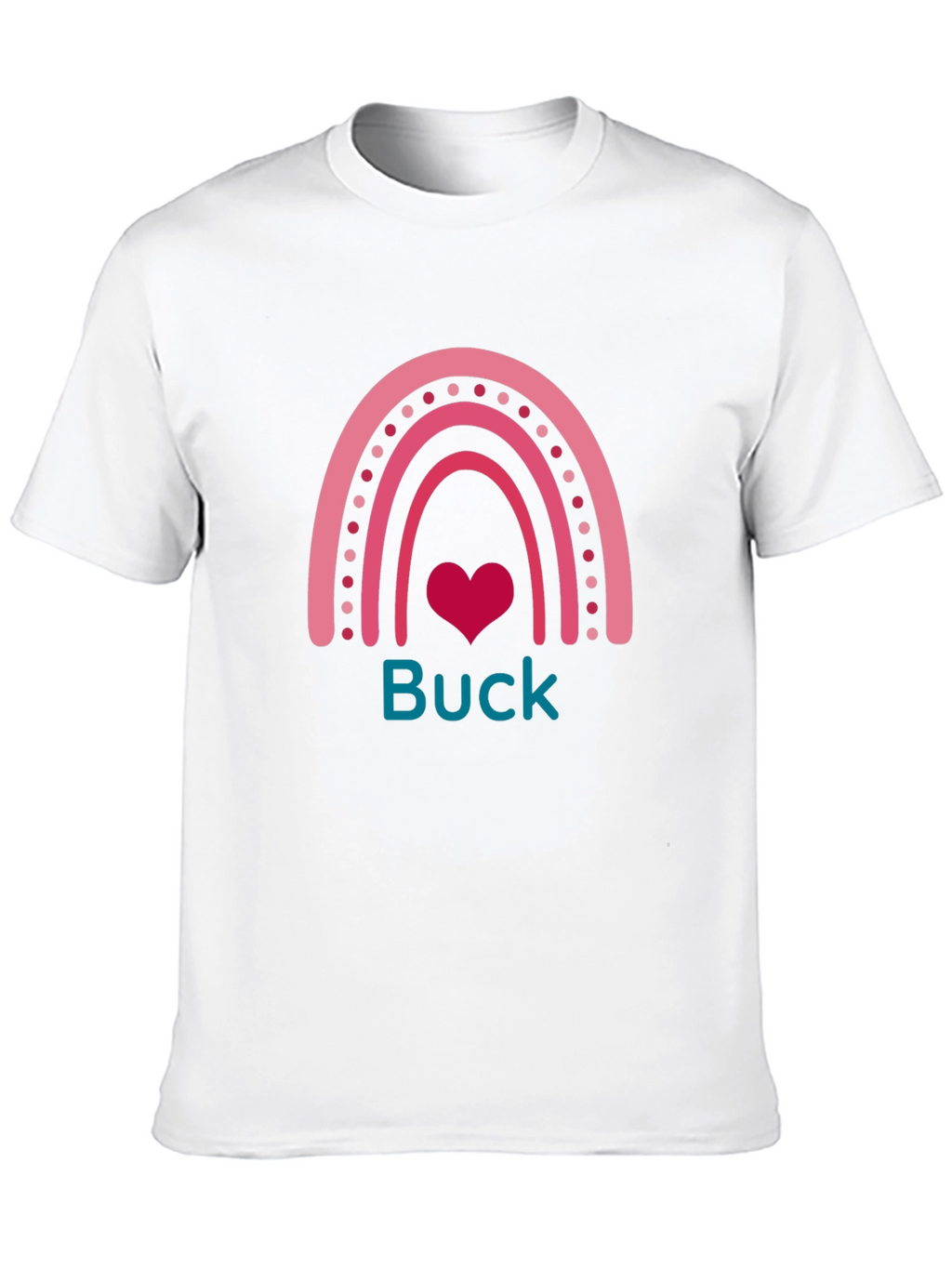 Buck Rainbow Heart T-Shirt - Black
