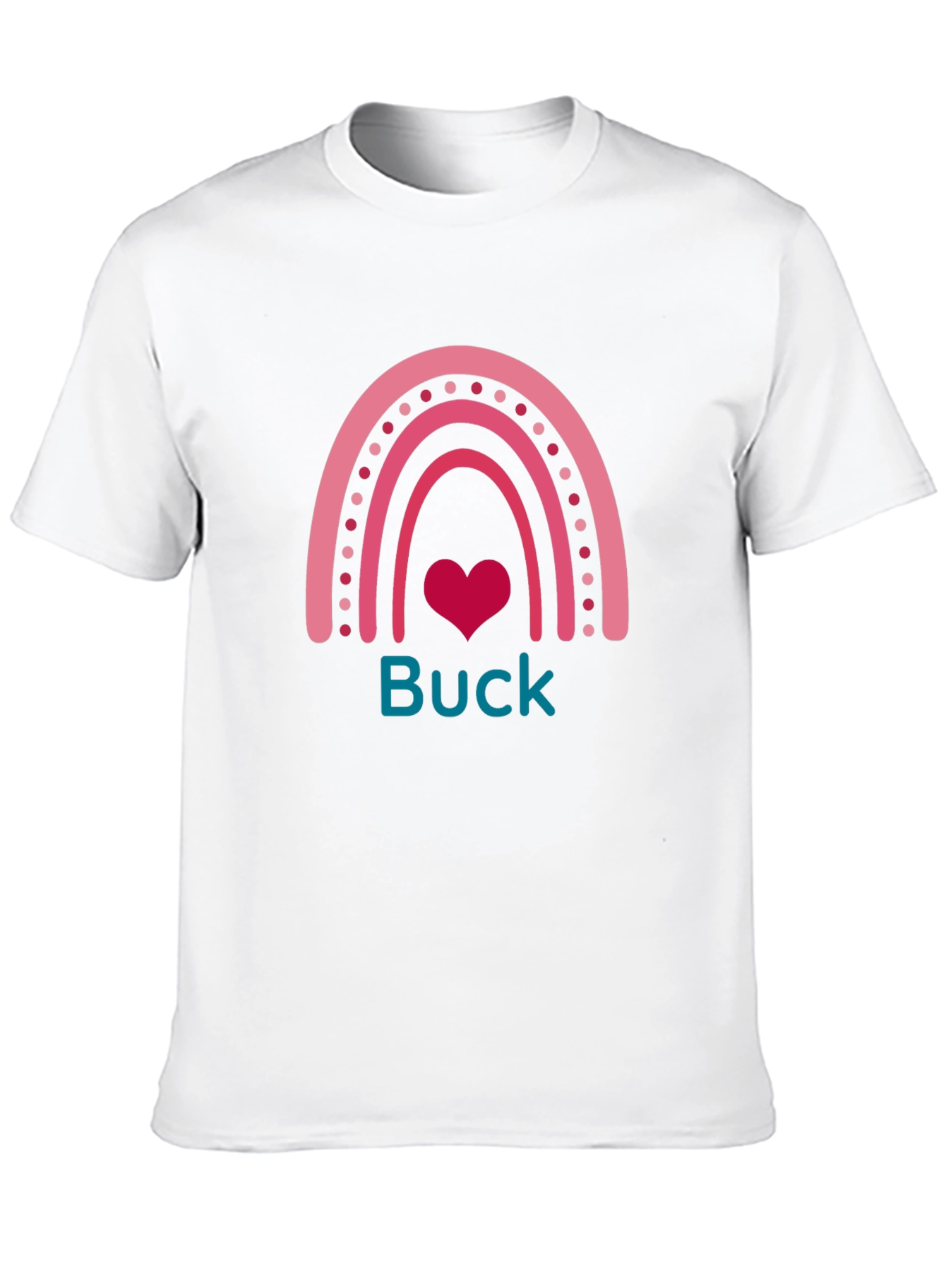 Buck Rainbow Heart T-Shirt - Black