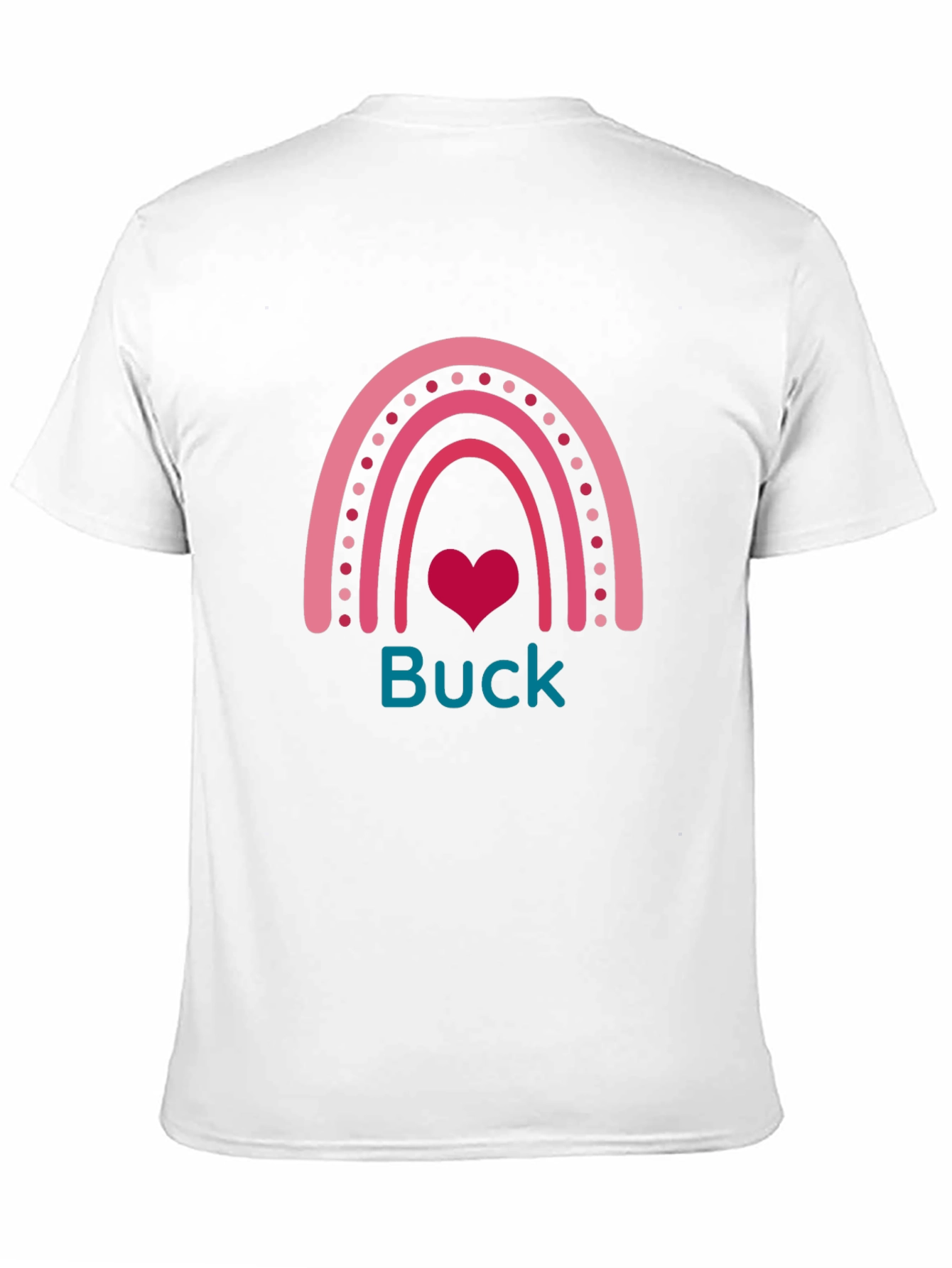 Buck Rainbow Heart T-Shirt - Black