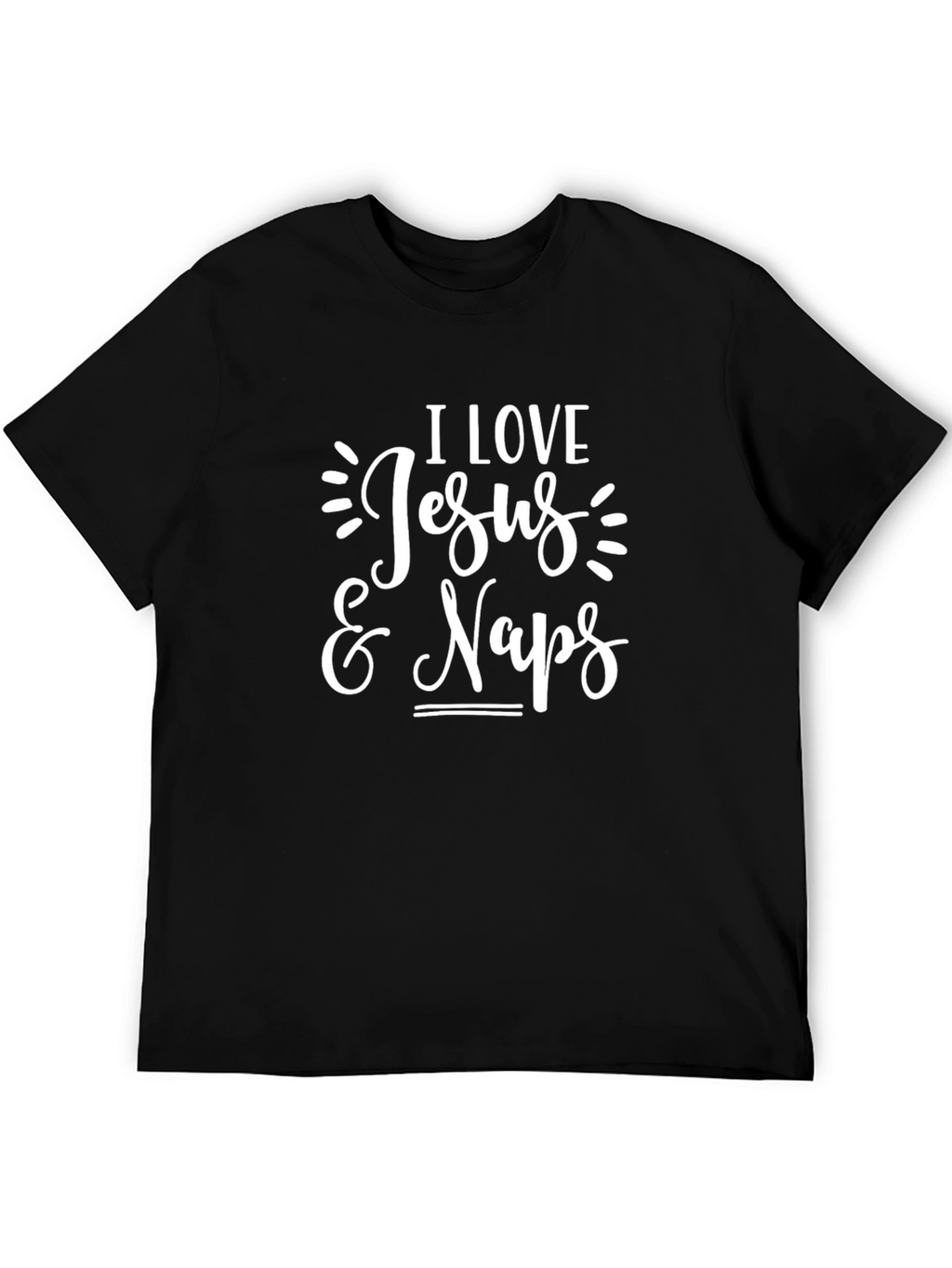 I Love Jesus & Naps Black T-Shirt