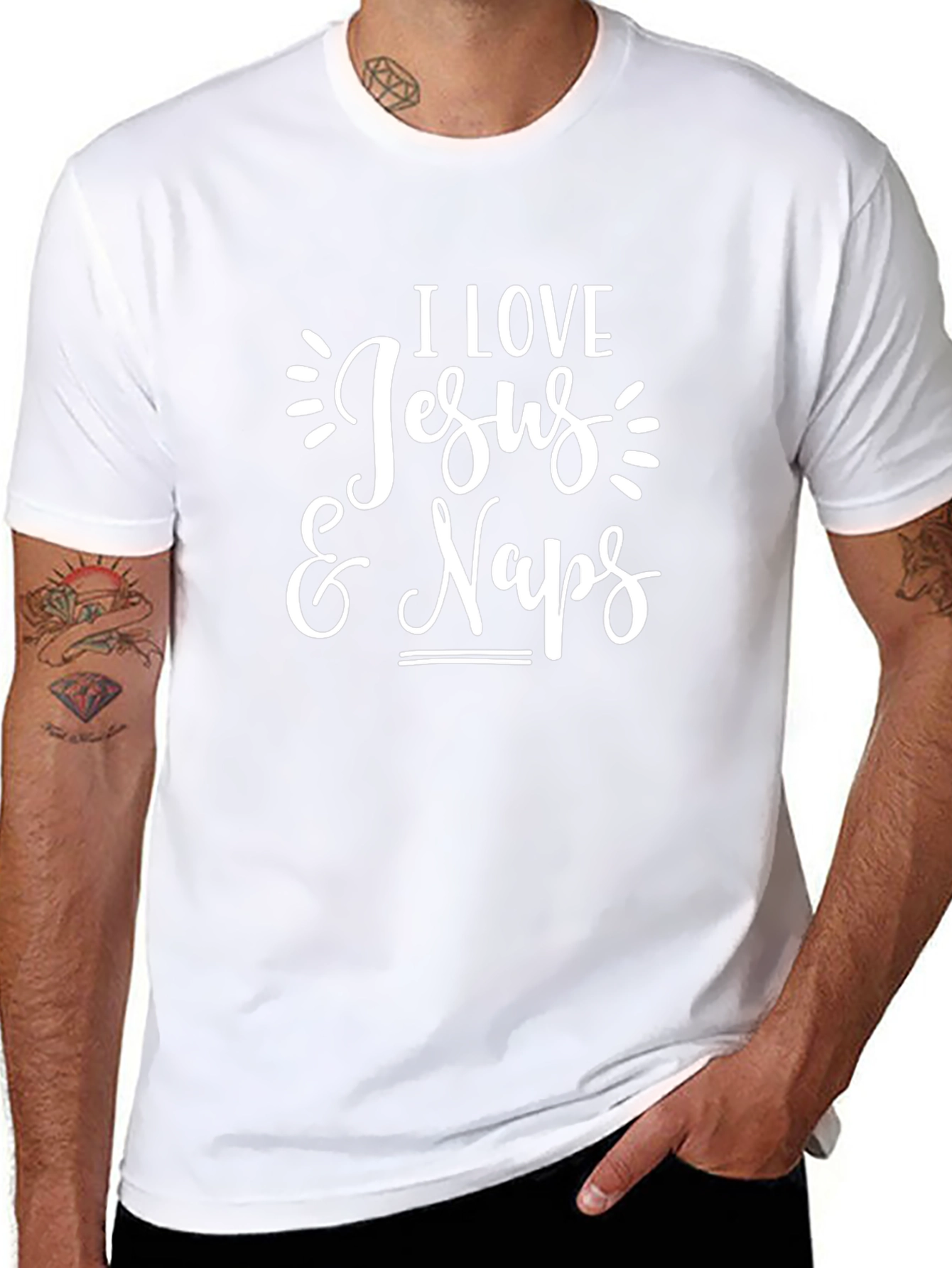 I Love Jesus & Naps Black T-Shirt