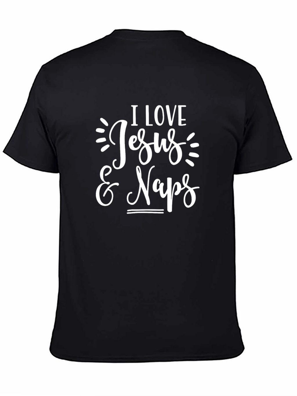 I Love Jesus & Naps Black T-Shirt