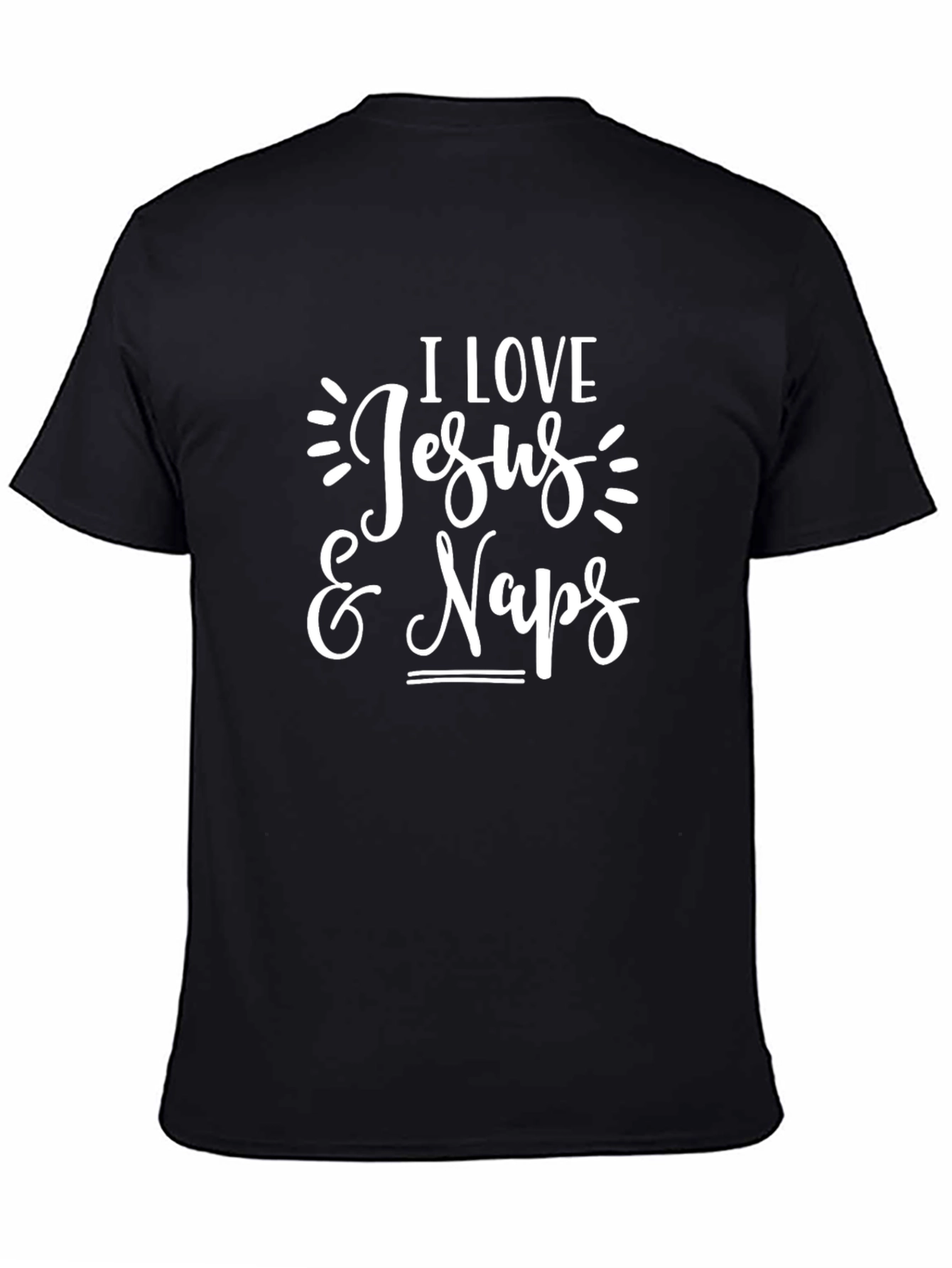 I Love Jesus & Naps Black T-Shirt