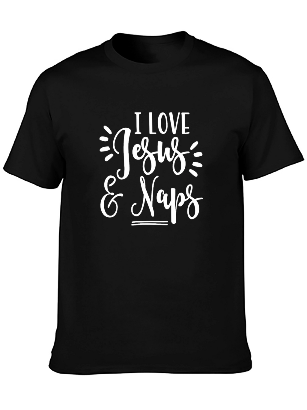 I Love Jesus & Naps Black T-Shirt
